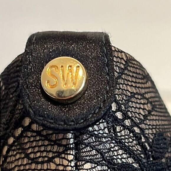 Stuart Weitzman Lillie Nude Luxe Lace Peep Toe Platform Heels Size 10 - Picture 11 of 16